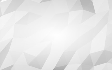 White abstract background. Lowpoly backdrop. Crumpled paper. 3D illustration