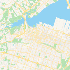 Fototapeta premium Empty vector map of Hamilton, Ontario, Canada