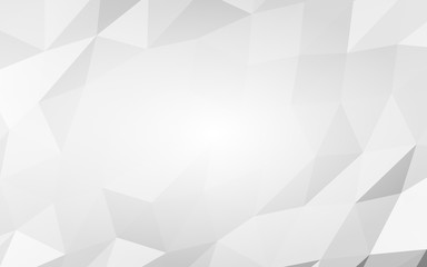 Fototapeta premium White abstract background. Lowpoly backdrop. Crumpled paper. 3D illustration