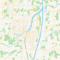 Empty vector map of Welland, Ontario, Canada