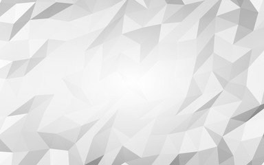 White abstract background. Lowpoly backdrop. Crumpled paper. 3D illustration