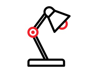 desk lamp line vector icon