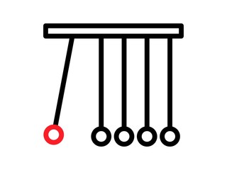 pendulum line vector icon