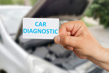Mechanic advertising car diagnostic