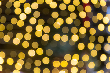 golden bokeh from christmas tree