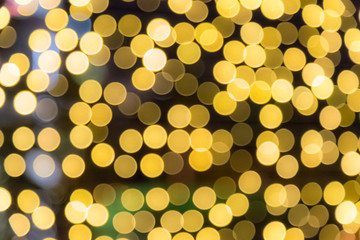 golden bokeh from christmas tree
