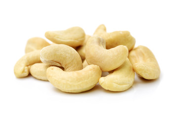 Cashew on white background 