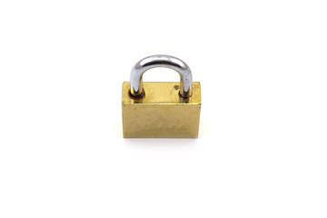 Fototapeta premium Old Padlock isolated on white