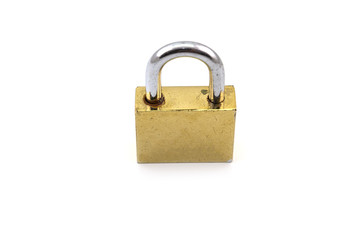 Fototapeta premium Old Padlock isolated on white
