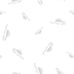 Dinosaur stegosaurus contour seamless pattern