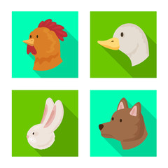 Vector design of agriculture and breeding icon. Set of agriculture and organic  stock symbol for web.