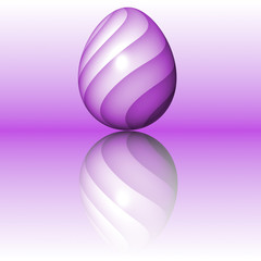Ein Gespiegelten Ei in der Farbe Lila.