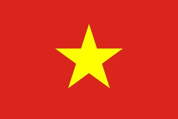 Flag Of Vietnam. Ratios and colors are observed.