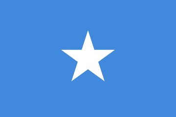 Flag Of Somalia. Ratios and colors are observed.