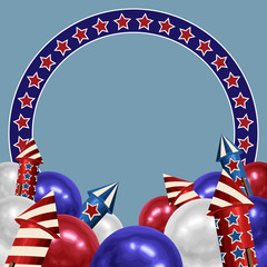Obraz premium 4th of July Background design for greeting cards in super high resolution.
