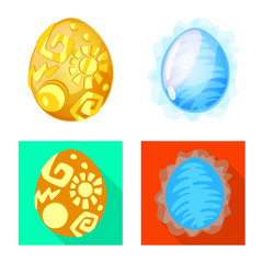 Vector design of animal and prehistoric logo. Collection of animal and cute  stock symbol for web.