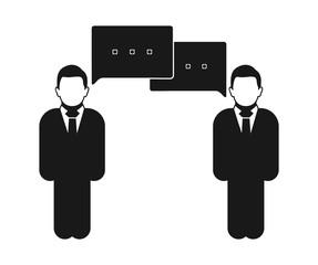 Conversation icon. Flat style vector EPS.