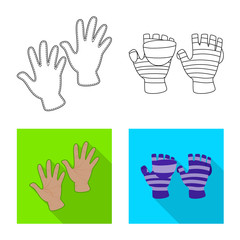 Isolated object of silhouette and safety symbol. Set of silhouette and comfort stock vector illustration.