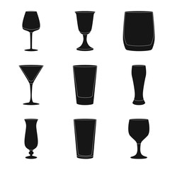 Vector design of texture and volume symbol. Collection of texture and container stock vector illustration.