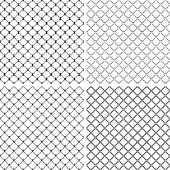 Fototapeta premium Seamless checked pattern.s set. Geometric texture.