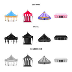 Fototapeta premium Vector illustration of roof and folding symbol. Collection of roof and architecture stock vector illustration.