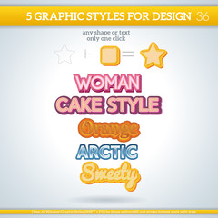 Set of Various Graphic Styles for Design.