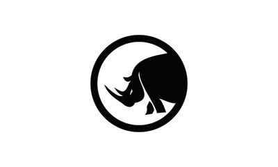 rhino silhouette logo