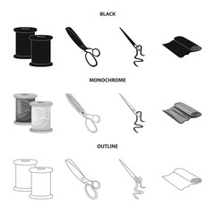 Isolated object of craft and handcraft icon. Set of craft and industry vector icon for stock.