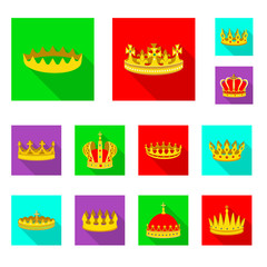Vector design of medieval and nobility sign. Set of medieval and monarchy stock symbol for web.