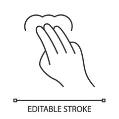 Touchscreen gesture linear icon