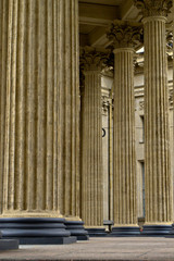 columns of the old building in Greek style