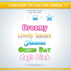 Set of Various Graphic Styles for Design.