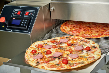 Industrial electric pizza oven for catering. Professional kitchen equipment