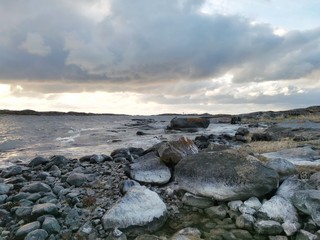 Fototapeta na wymiar Landscape at Balticsea Finland Scandinavia