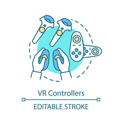 VR controllers concept icon