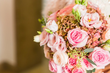 bridal bouquet the day of the wedding