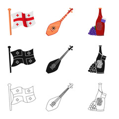 Vector illustration of culture and sightseeing logo. Set of culture and originality vector icon for stock.