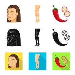 Vector design of medical and pain  symbol. Set of medical and disease stock symbol for web.