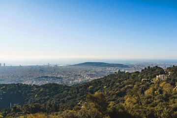 panoramic view on barcelona