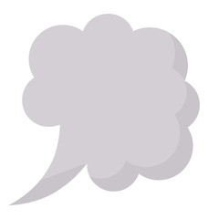 Thinking cloud icon in flat design.