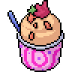 vector pixel art ice cream