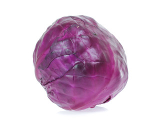 red cabbage isolated on white