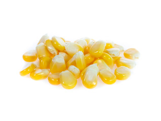 Corn on white background
