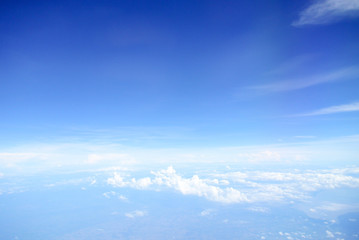 Naklejka na ściany i meble Beautiful Blue sky with clouds