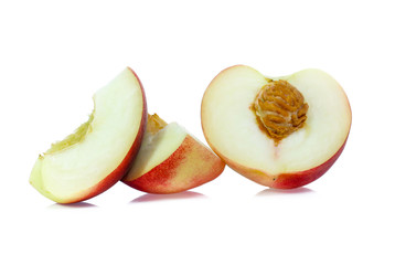 Peach isolated on white