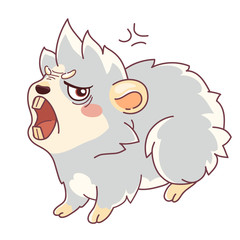 Cavy with frowning eyebrows wants to bite - emoji Rage.