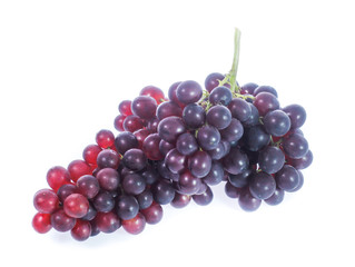 red grapes  isolated on white