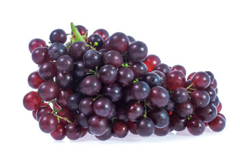 red grapes  isolated on white