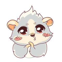 Funny cavy sends an air kiss - emoticon making air kiss, Kissing Emoji.