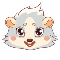 Funny cavy smiling - emoticons icon smile, smile emoji.